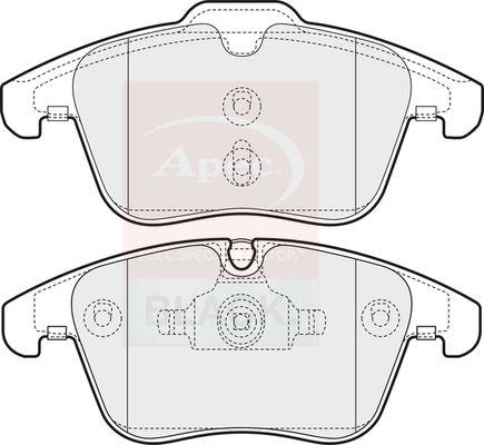 Apec Black PAD1602B Brake Pad Set, disc brake - 1