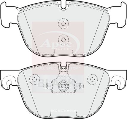 Apec Black PAD1614B Brake Pad Set, disc brake - 1
