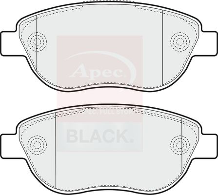 Apec Black PAD1630B Brake Pad Set, disc brake - 1