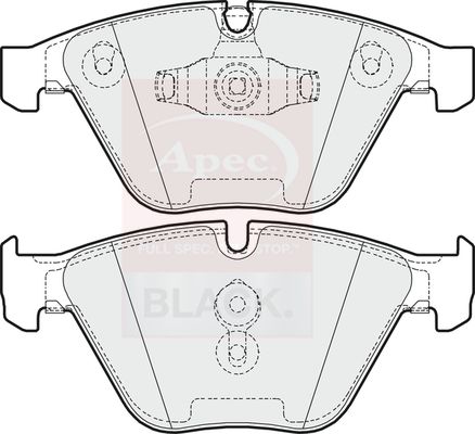 Apec Black PAD1635B Brake Pad Set, disc brake - 1