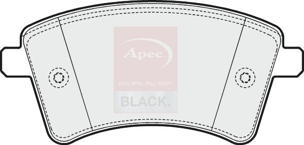 Apec Black PAD1656B Brake Pad Set, disc brake - 1