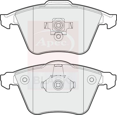 Apec Black PAD1663B Brake Pad Set, disc brake - 1