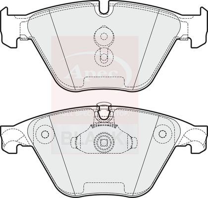 Apec Black PAD1774B Brake Pad Set, disc brake - 1