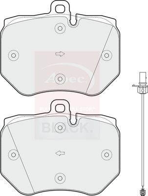 Apec Black PAD1833B Brake Pad Set, disc brake - 1