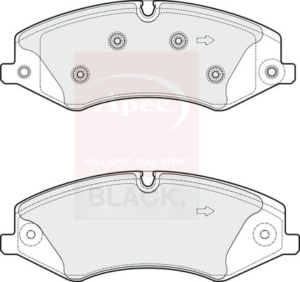 Apec Black PAD1836B Brake Pad Set, disc brake - 1