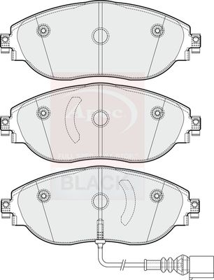 Apec Black PAD1844B Brake Pad Set, disc brake - 1