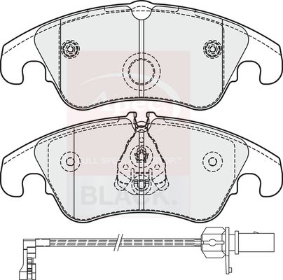 Apec Black PAD1862B Brake Pad Set, disc brake - 1
