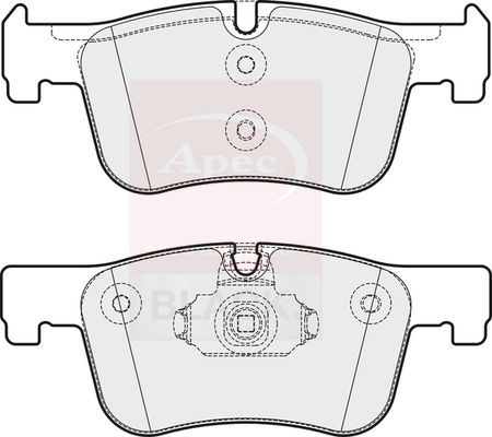 Apec Black PAD1875B Brake Pad Set, disc brake - 1