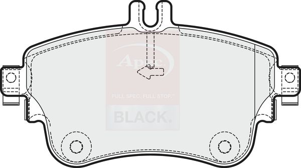 Apec Black PAD1882B Brake Pad Set, disc brake - 1