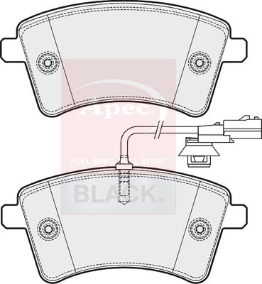 Apec Black PAD1900B Brake Pad Set, disc brake - 1