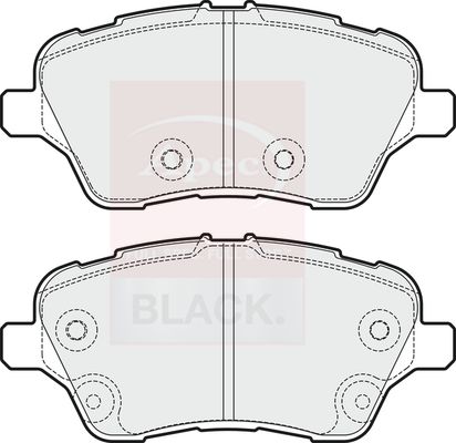 Apec Black PAD1905B Brake Pad Set, disc brake - 1