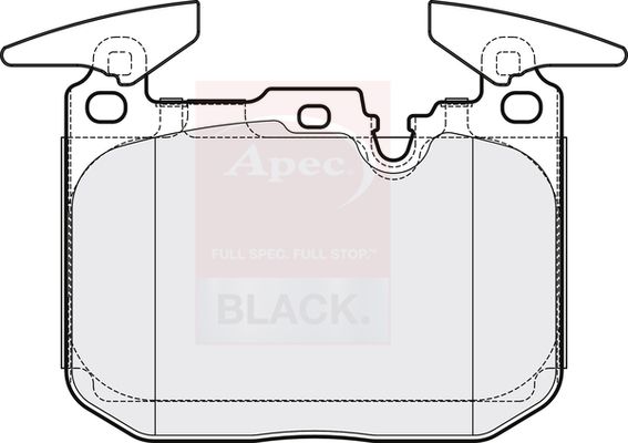 Apec Black PAD1907B Brake Pad Set, disc brake - 1