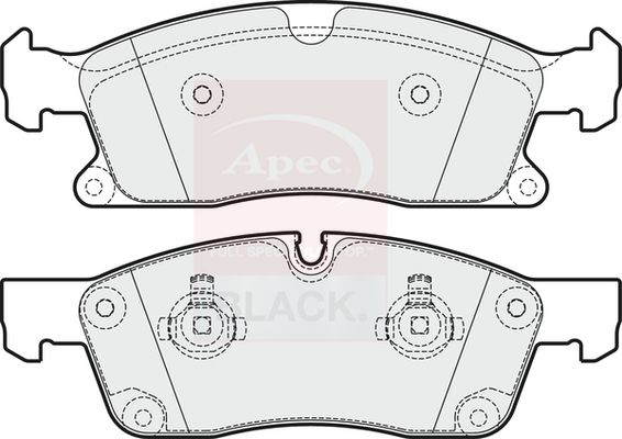 Apec Black PAD1924B Brake Pad Set, disc brake - 1