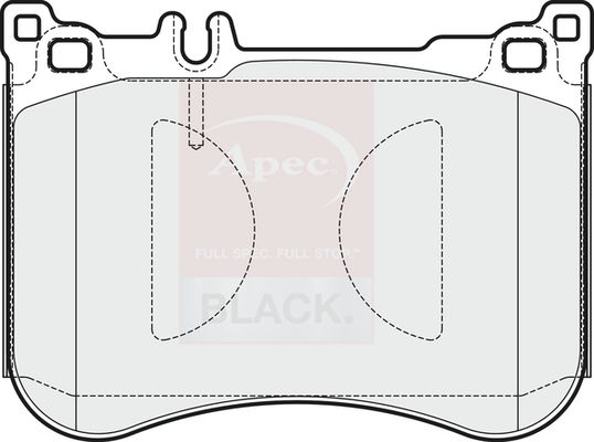 Apec Black PAD1927B Brake Pad Set, disc brake - 1