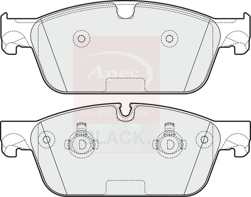 Apec Black PAD1928B Brake Pad Set, disc brake - 1