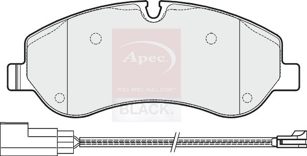 Apec Black PAD1930B Brake Pad Set, disc brake - 1