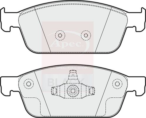 Apec Black PAD1949B Brake Pad Set, disc brake - 1