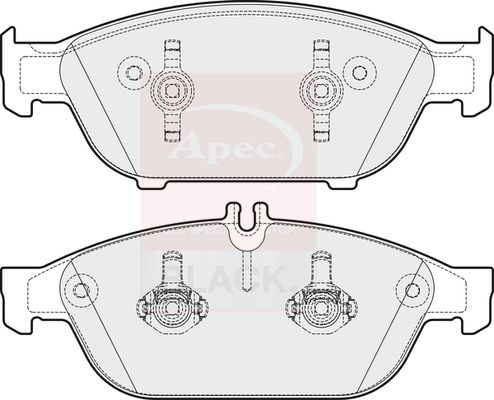 Apec Black PAD1951B Brake Pad Set, disc brake - 1