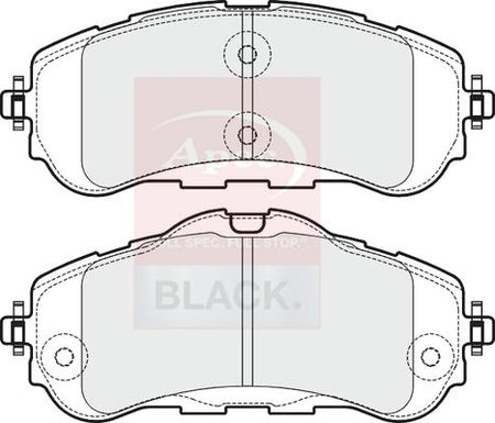 Apec Black PAD1971B Brake Pad Set, disc brake - 1