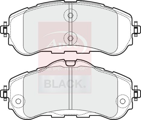 Apec Black PAD1971B Brake Pad Set, disc brake - 1