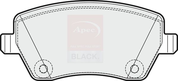 Apec Black PAD1983B Brake Pad Set, disc brake - 1