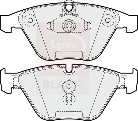 Apec Black PAD1991B Brake Pad Set, disc brake - 1