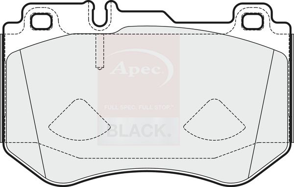 Apec Black PAD2024B Brake Pad Set, disc brake - 1