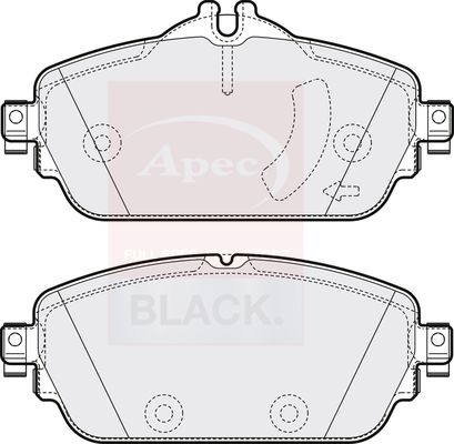 Apec Black PAD2025B Brake Pad Set, disc brake - 1
