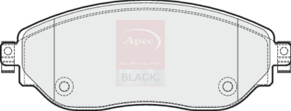 Apec Black PAD2047B Brake Pad Set, disc brake - 1