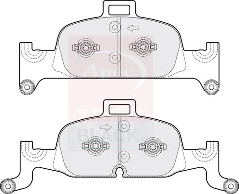 Apec Black PAD2133B Brake Pad Set, disc brake - 1