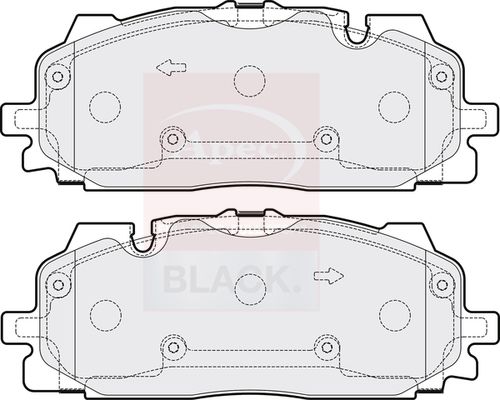 Apec Black PAD2162B Brake Pad Set, disc brake - 1