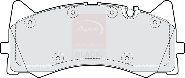 Apec Black PAD2176B Brake Pad Set, disc brake - 1