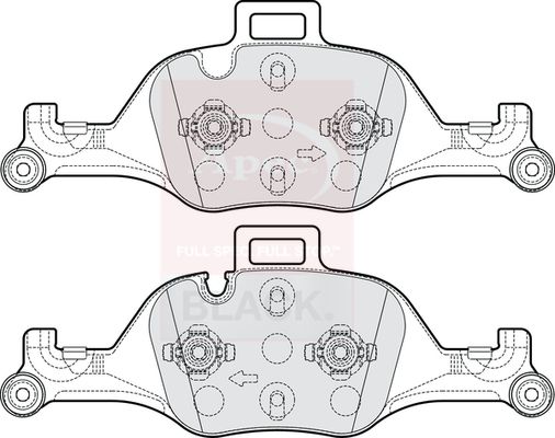 Apec Black PAD2187B Brake Pad Set, disc brake - 1