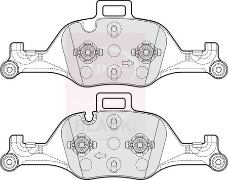 Apec Black PAD2187B Brake Pad Set, disc brake - 1