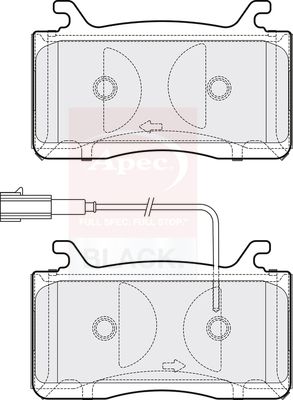 Apec Black PAD2206B Brake Pad Set, disc brake - 1