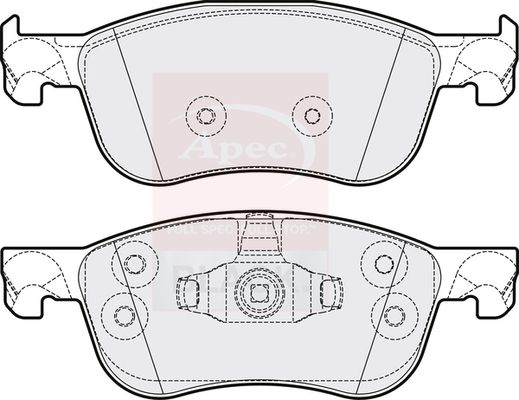 Apec Black PAD2207B Brake Pad Set, disc brake - 1