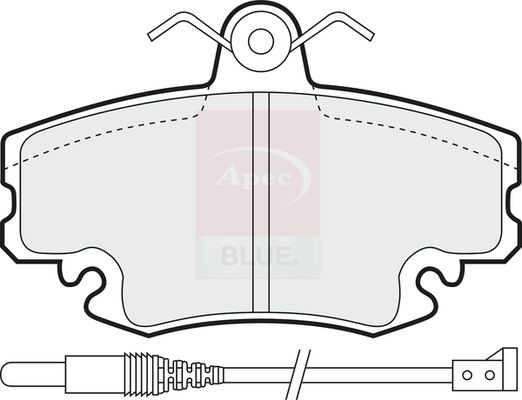 Apec Blue PD3000 Brake Pad Set, disc brake - 1