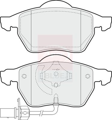 Apec Blue PD3015 Brake Pad Set, disc brake - 1