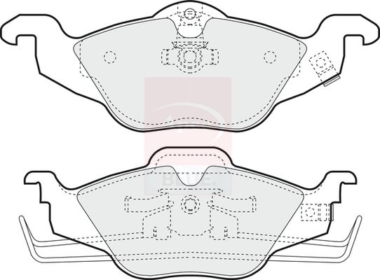 Apec Blue PD3038 Brake Pad Set, disc brake - 1