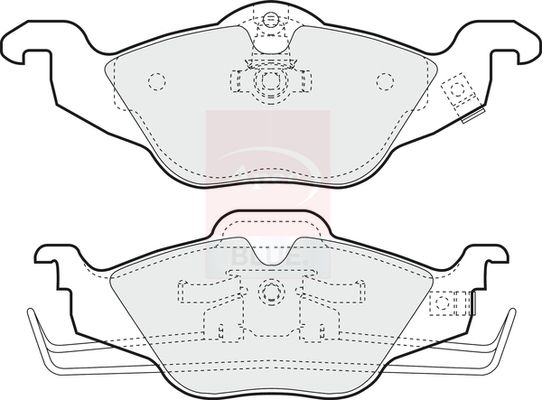 Apec Blue PD3038 Brake Pad Set, disc brake - 2