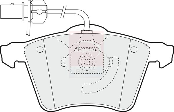 Apec Blue PD3046 Brake Pad Set, disc brake - 1