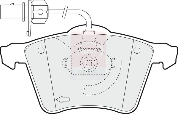 Apec Blue PD3046 Brake Pad Set, disc brake - 2