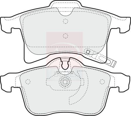 Apec Blue PD3078 Brake Pad Set, disc brake - 1