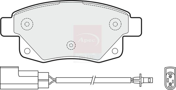 Apec Blue PD3095 Brake Pad Set, disc brake - 1
