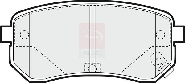 Apec Blue PD3124 Brake Pad Set, disc brake - 1
