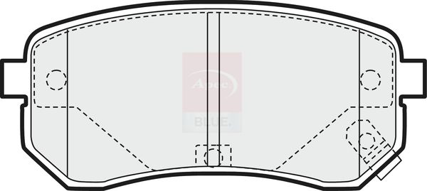 Apec Blue PD3124 Brake Pad Set, disc brake - 2