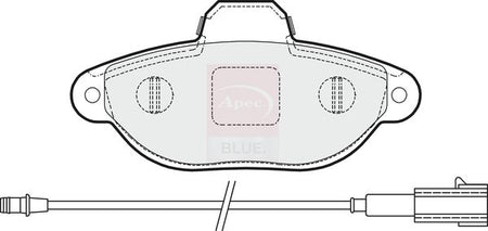 Apec Blue PD3141 Brake Pad Set, disc brake - 2