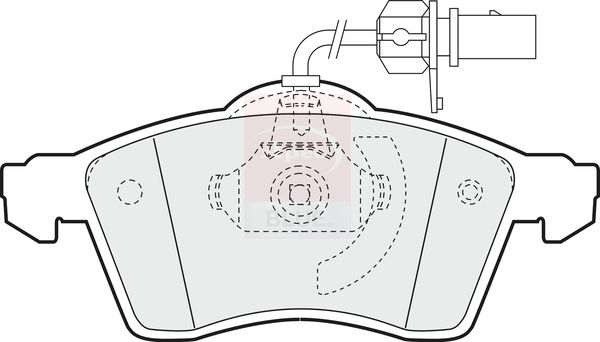 Apec Blue PD3163 Brake Pad Set, disc brake - 2