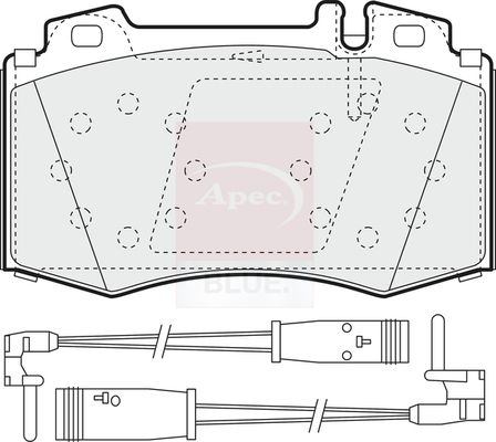 Apec Blue PD3216 Brake Pad Set, disc brake - 1