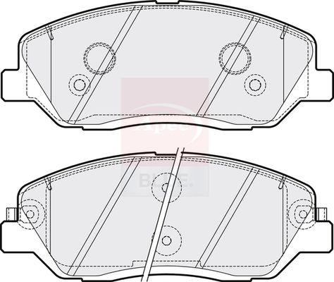 Apec Blue PD3222 Brake Pad Set, disc brake - 2